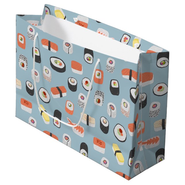 Grand Sac Cadeau Sushi Nigiri Maki (Devant Angle)