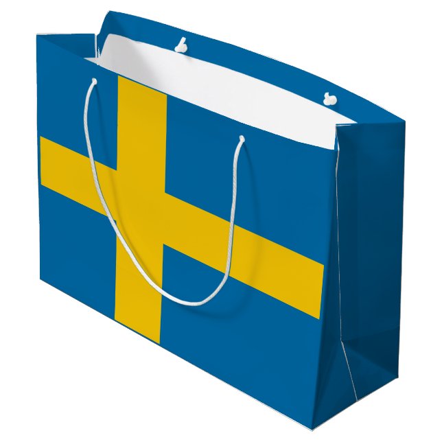 Grand Sac Cadeau Swedish Flag (Dos Angle)