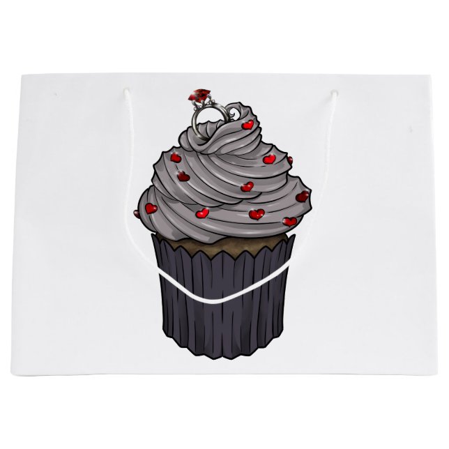 Grand Sac Cadeau Sweet Proposition Cupcake (Devant)