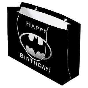 Grand Sac Cadeau Symbole Batman Logo Grainy
