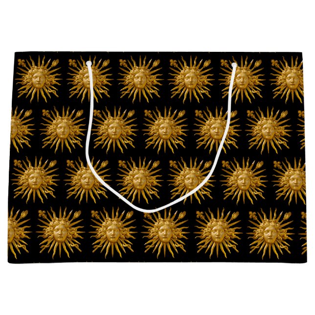 Grand Sac Cadeau Symbole de Louis XIV le Roi Soleil (Devant)
