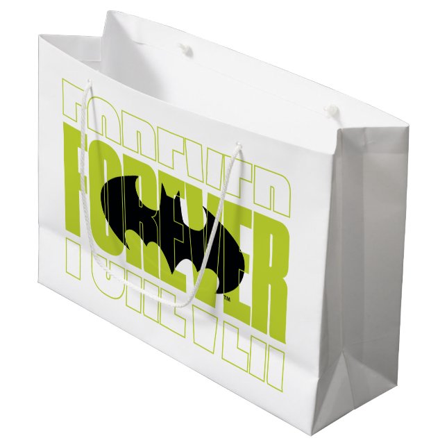 Grand Sac Cadeau Symbole de typographie de Batman (Devant Angle)