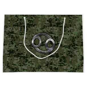 Grand Sac Cadeau Symbole du cancer du zodiaque sur la caméra numéri