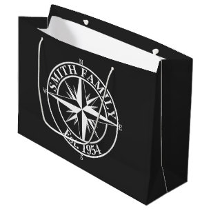 Grand Sac Cadeau Symbole personnalisable du monogramme étoile de la
