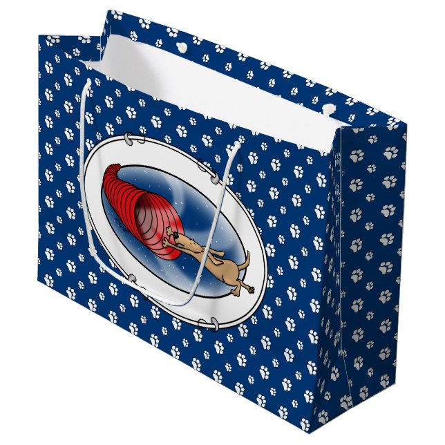 Grand Sac Cadeau Syndrome de Vortex Tunnel - agilité rapide chien d (Devant Angle)