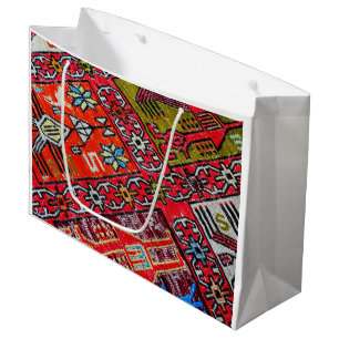 Grand Sac Cadeau Tapis, motif persan oriental, turc