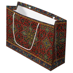 Grand Sac Cadeau Tapis Perse Tapis Rouge Bleu classique