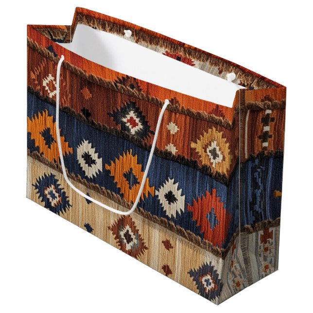 Grand Sac Cadeau Tapis turc (Devant Angle)
