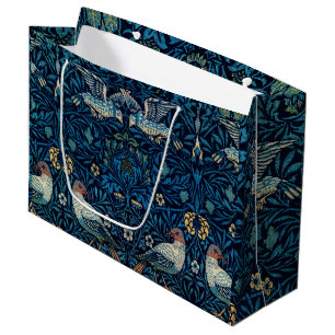 Grand Sac Cadeau Tapisserie florale de William Morris Blue Birds Cl