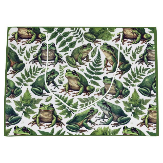 Grand Sac Cadeau Tasse Grenouilles de Forêt (Devant)