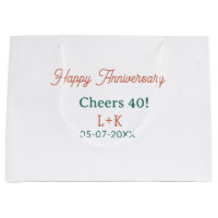 Tchin 40 joyeux anniversaire orange vert nom date