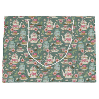 Grand Sac Cadeau Tea Party vintage