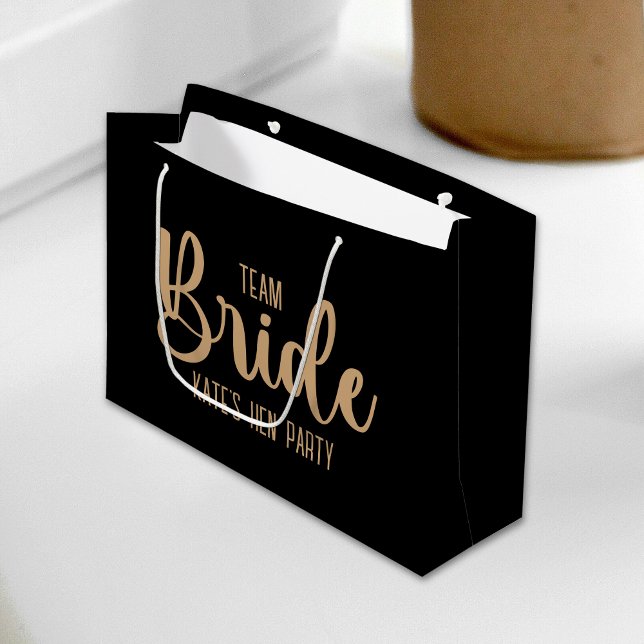 Grand Sac Cadeau Team Bride Elegant Bachelorette (Créateur téléchargé)