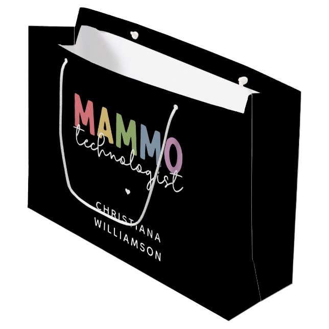Grand Sac Cadeau Technologue Mammographie sur mesure (Devant Angle)