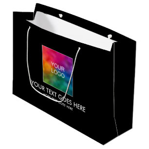 Grand Sac Cadeau Télécharger votre logo d'entreprise ici Texte pers