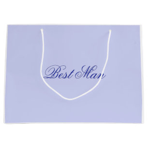 Grand Sac Cadeau Témoin élégant bleu