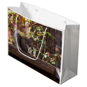 Grand Sac Cadeau Temps de nourrir les écureuils