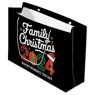Grand Sac Cadeau Tenue de Noël assortie pour la famille 2024 Squad