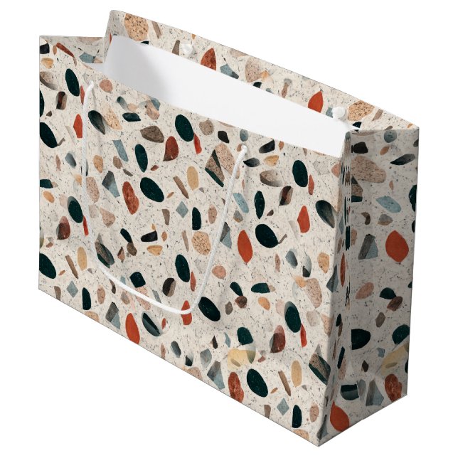 Grand Sac Cadeau Terrazzo (Devant Angle)