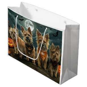 Grand Sac Cadeau Terrier Australien Halloween Effrayant