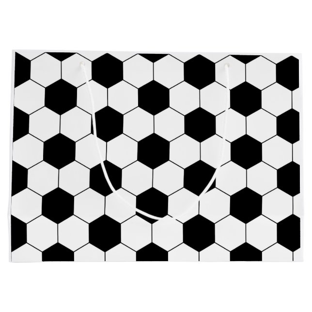 Grand Sac Cadeau Texture de boule du football du football (Dos)