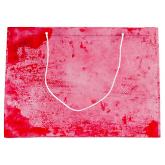 Grand Sac Cadeau Texture de peinture grunge rose rouge