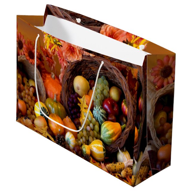 Grand Sac Cadeau Thanksgiving Thanksgiving Thumbo Gift Bag (Devant Angle)