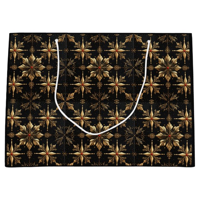 Grand Sac Cadeau The Elegant Christmas - Black (Devant)