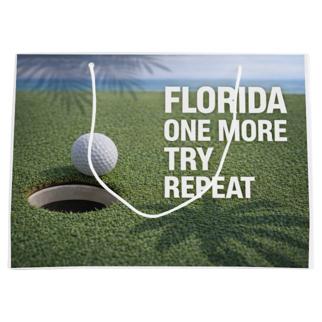 Grand Sac Cadeau Thème Golf Floride (Devant)