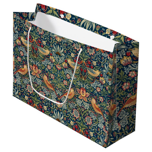 Grand Sac Cadeau Thief de fraises par William Morris (Devant Angle)