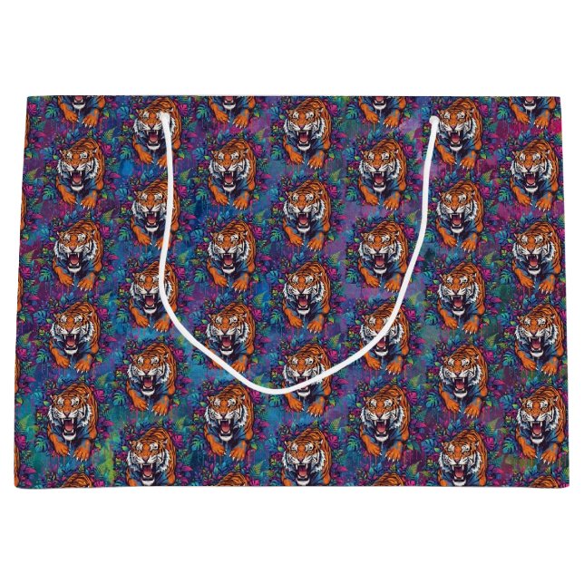 Grand Sac Cadeau Tigre (Devant)