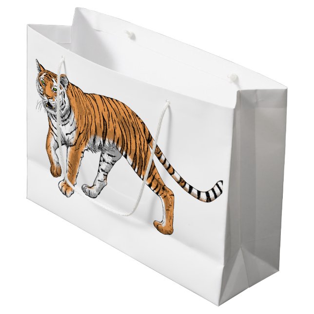 Grand Sac Cadeau Tigre 2 (Devant Angle)