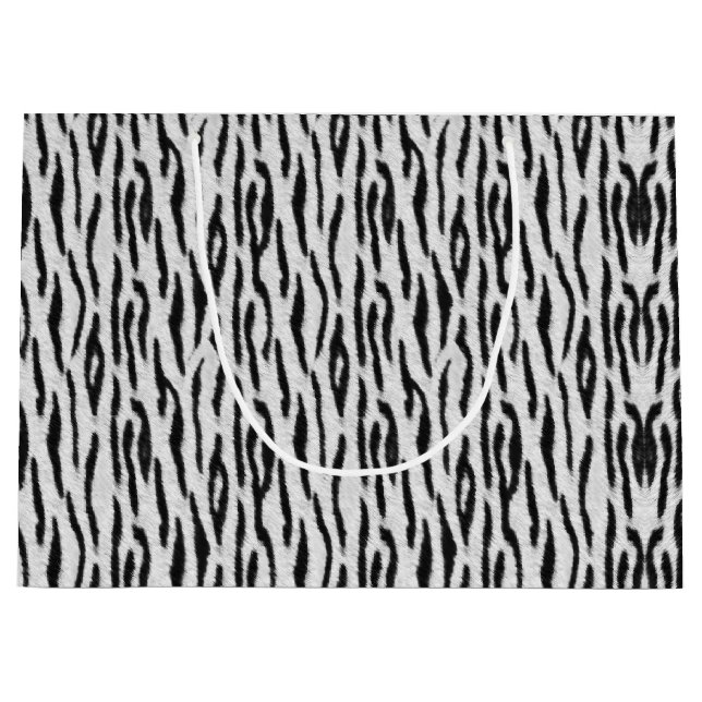 Grand Sac Cadeau Tigre blanc (Devant)