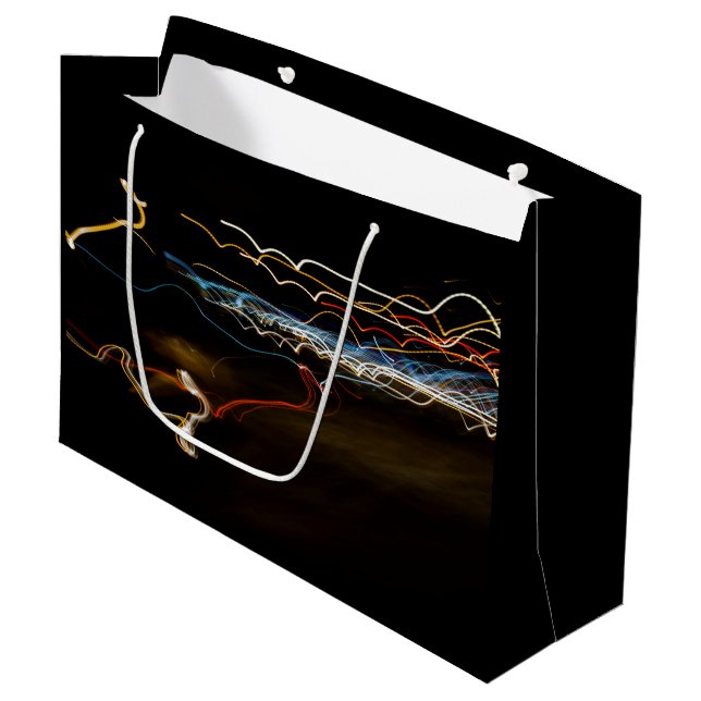 Grand Sac Cadeau tireur noir (Devant Angle)