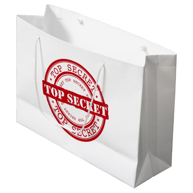 Grand Sac Cadeau Top Secret Seal (Devant Angle)