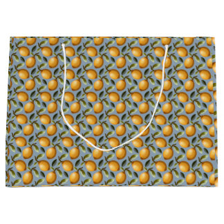Grand Sac Cadeau Torchon à motif citron Méditerranée Citron Cuisine