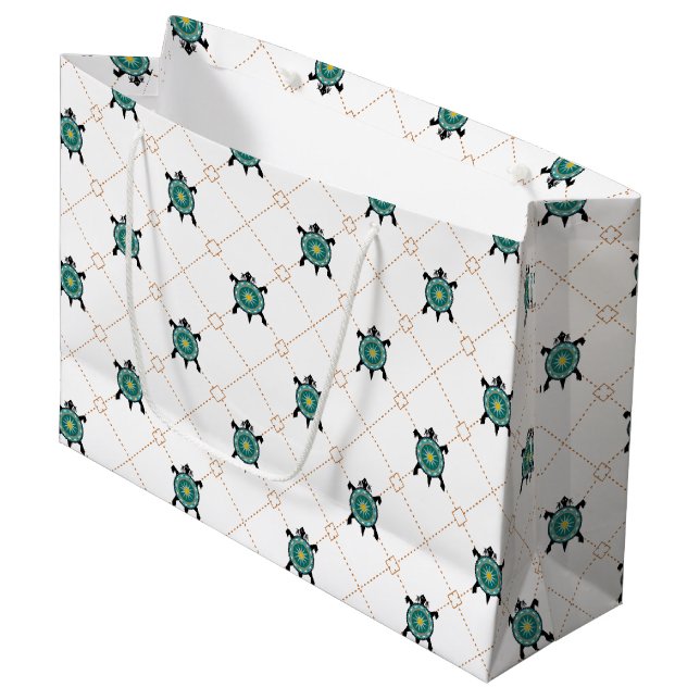 Grand Sac Cadeau Tortue indigène (Devant Angle)