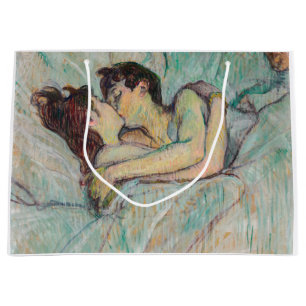 Grand Sac Cadeau Toulouse-Lautrec - En Lit, Baiser