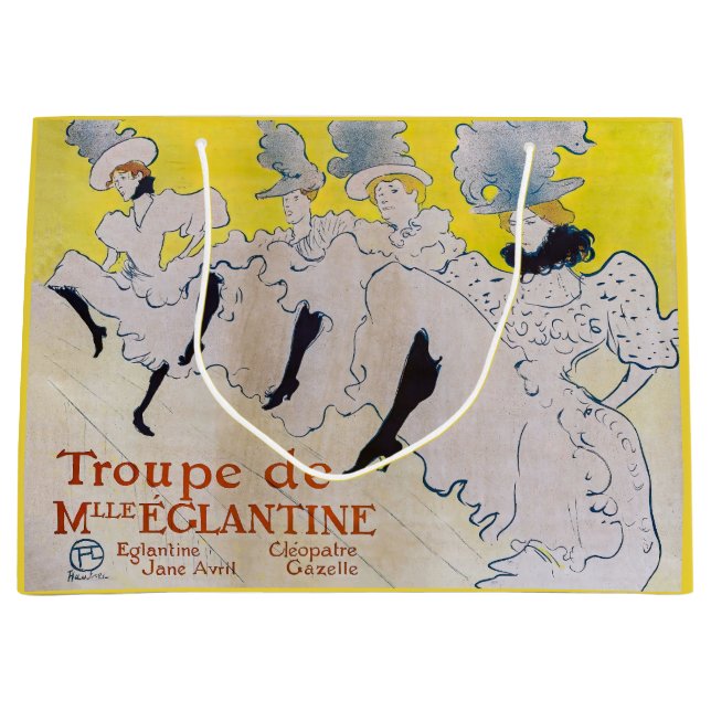 Grand Sac Cadeau Toulouse-Lautrec - Troupe de Mlle Eglantine (Devant)
