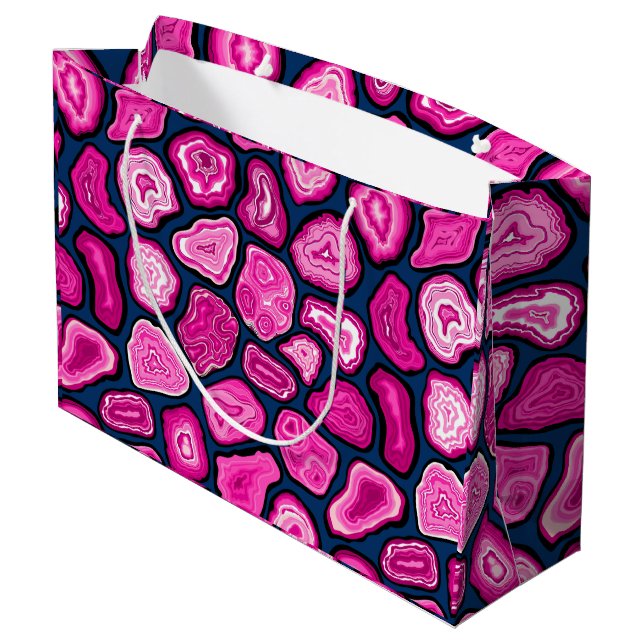 Grand Sac Cadeau Tranches d'agneau rose (Dos Angle)