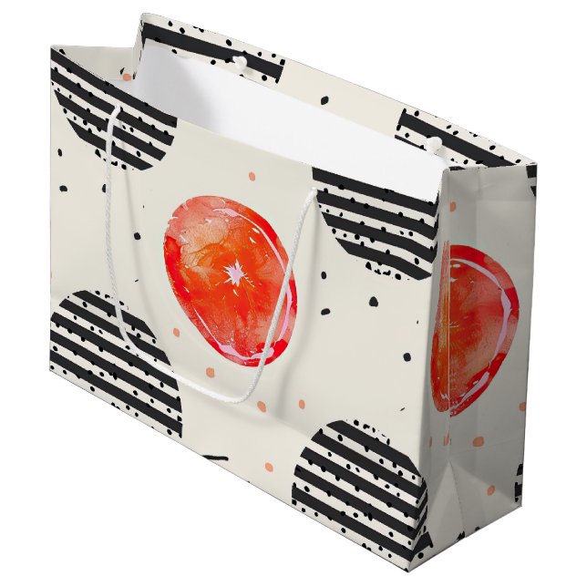 Grand Sac Cadeau Tranches de Citrus Gras (10) (Devant Angle)