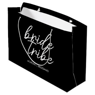 Grand Sac Cadeau Tribu de la mariée Demoiselle d'honneur moderne