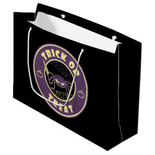 Grand Sac Cadeau Trick ou traiter l'araignée halloween style Starbu