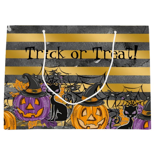 Grand Sac Cadeau Tricoter ou traiter (Devant)