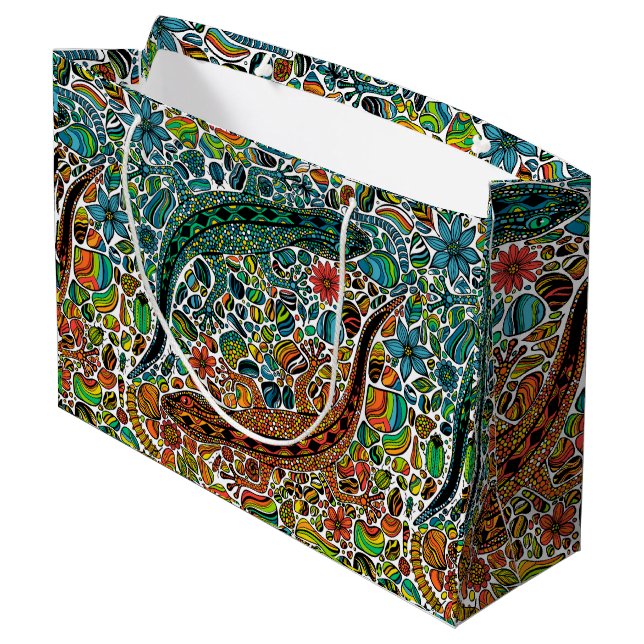 Grand Sac Cadeau Trouvez les geckos (Dos Angle)