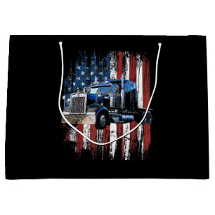 Grand Sac Cadeau Trucker American Flag Truck Driver Truck Driver Gi