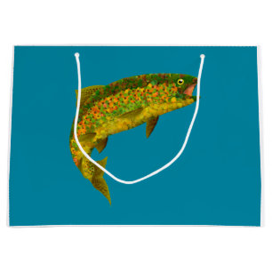 Grand Sac Cadeau Truite arc-en-ciel à feuilles d'Aspen 3