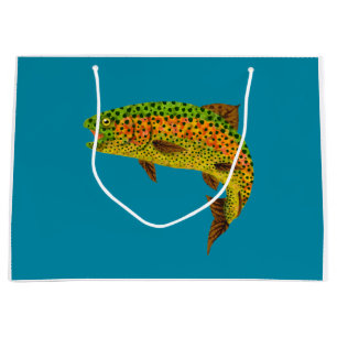 Grand Sac Cadeau Truite arc-en-ciel feuille Aspen 1