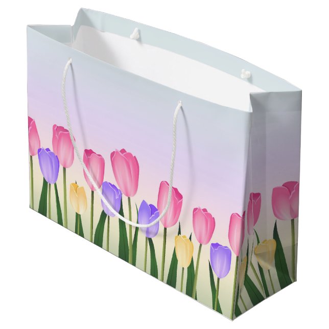 Grand Sac Cadeau Tulipes (Dos Angle)