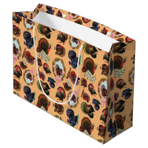 Grand Sac Cadeau Turclés vintages d'action de grâces